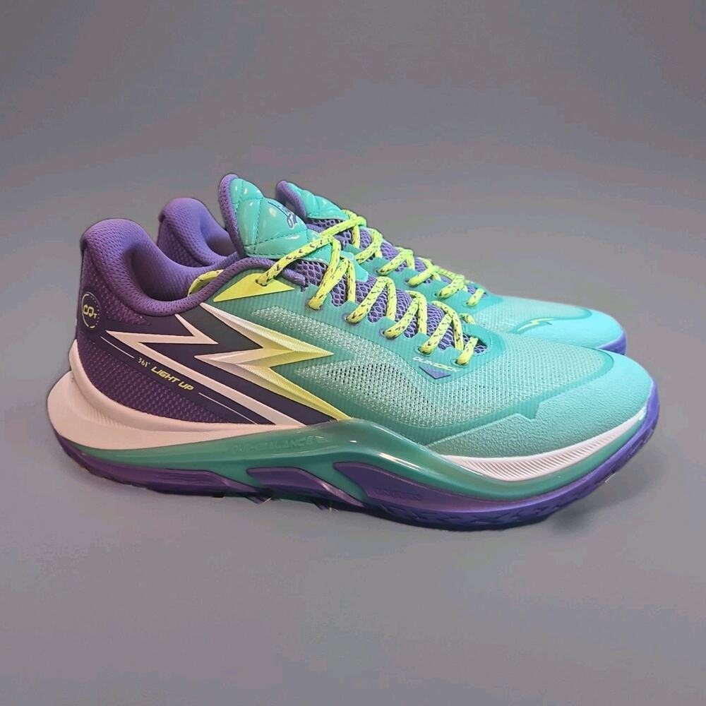 Size 12 361 Degrees Light Up C2431-9309 Green Dark Purple Basketball Men’s